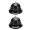 2 Pezzi Campanello di Servizio Suono Squisito Chiaro Forma Classica Lucidatura Lucida Base Antiscivolo Campanello di Chiamata per