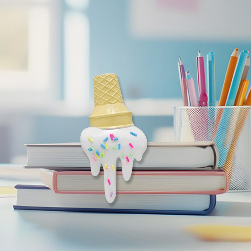 Melting Ice Cream Sculpture - Realistic Fake Decoration For Dessert Shop Entrance, Outdoor Mall,Store, And Sweet Themed Displays