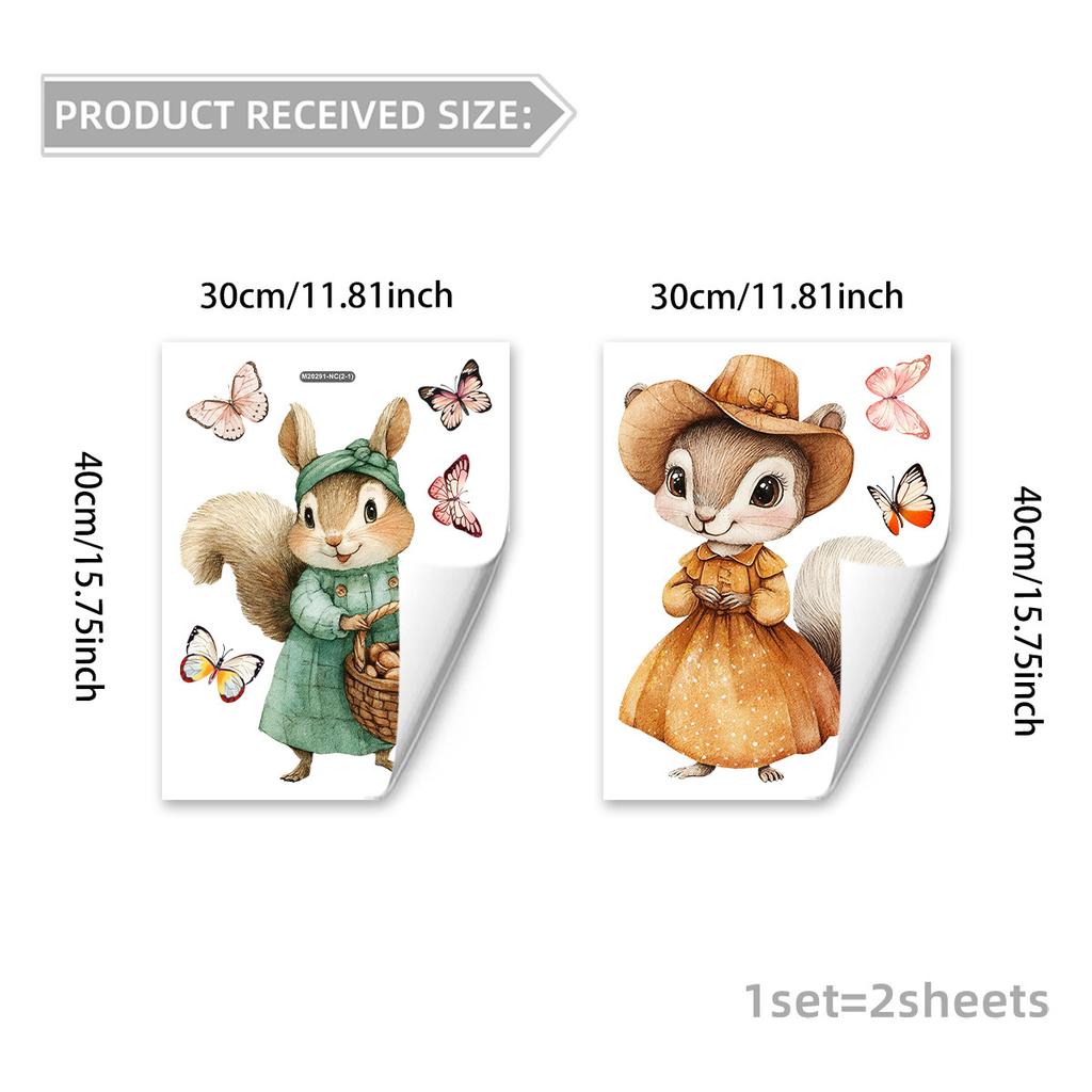 Tree Cartoon Animal Dinosaur Butterfly Wall Stickers, Living Room Bedroom Kids Room Decor, Self-Adhesive Wall Art