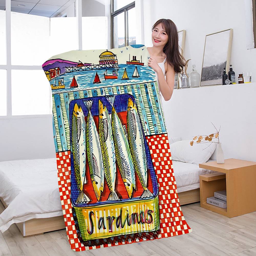 Colorful Sardine Big Microfiber Beach Towels Quick Dry Towel Sand Beach Towels Pool Towel For Travel Swim Pool Yoga
