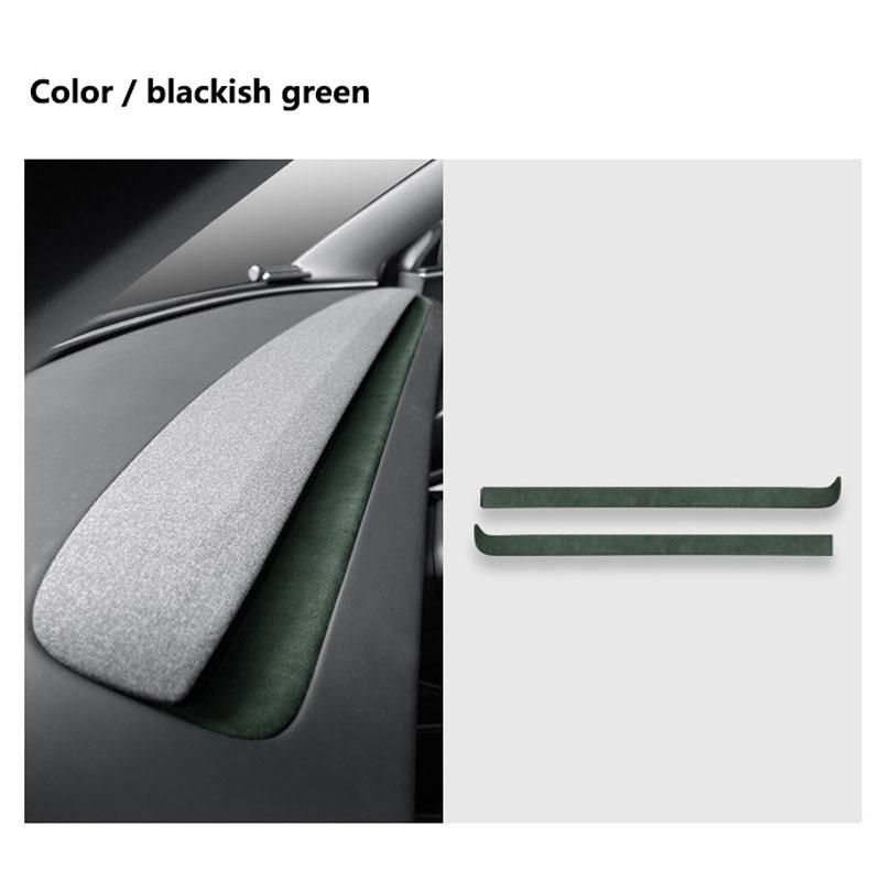 For New Model 3 + Highland 2025 Car Instrument Panel Decoration Plate Sticker Suede Protection Car Interior Accessories