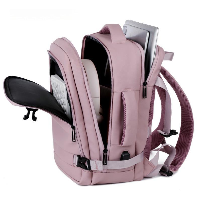 New Lightweight Load-reducing Backpacks Outdoor Travel Bag Teenager College Student Schoolbag Large Capacity Unisex Waterproof PU Computer Knapsacks