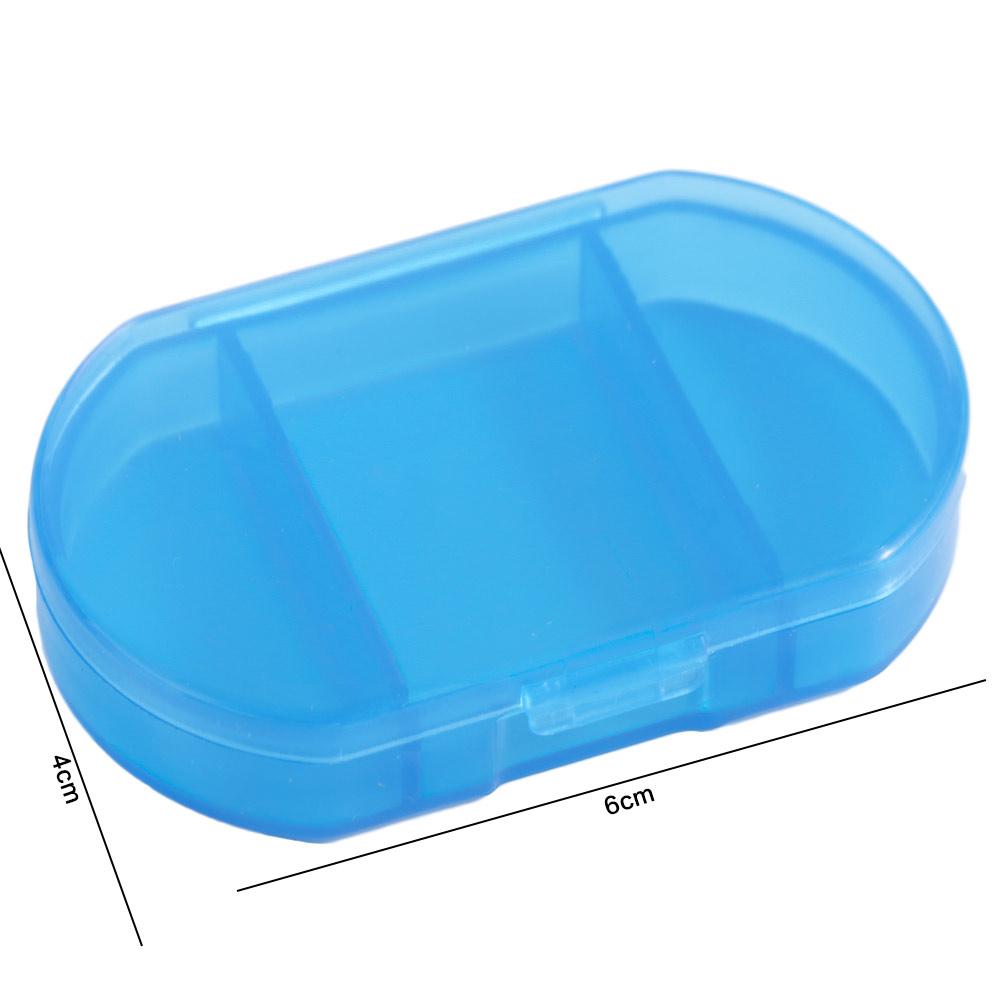 Three Compartments Small Medicine Box Moisture-proof Travel Medicine Organizer Pill Case Travel
