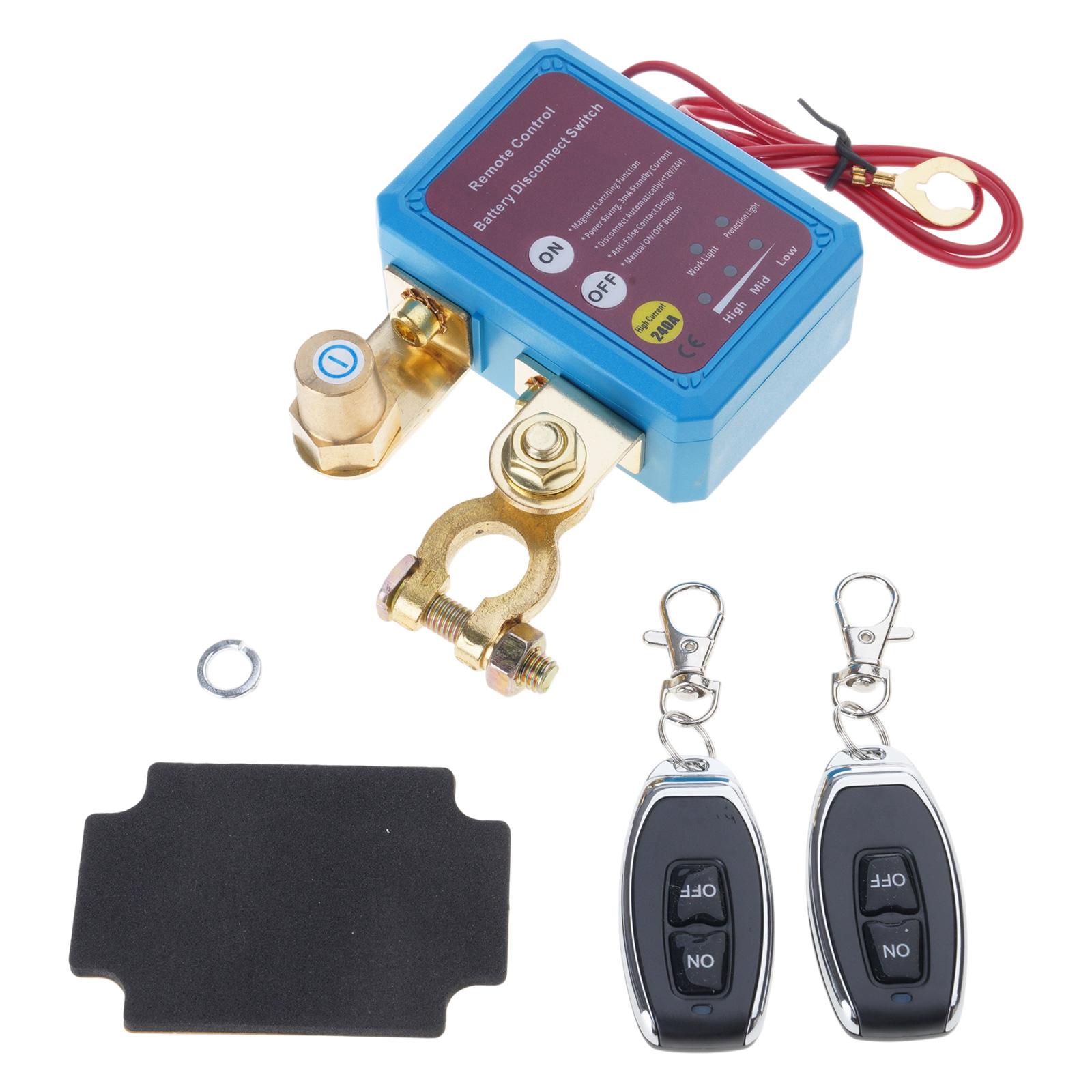 Remote Battery Disconnect Switch Auto Kill Switch 12V Battery Remote Control Switch Leakage Protections 1