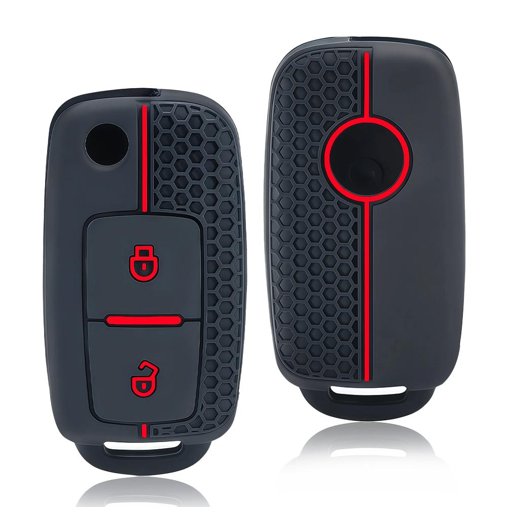 Siliconen Autosleutelhoes Sleutelhoes Voor VW T5 Polo Passat Volkswagen Golf 4 5 6 Caravelle Skoda Fabia Octavia Ligier JS Seat Toledo