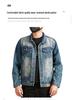 Xintang Men's 2025 American Retro Denim Motorcycle Jacket - High Street Rogue Style Streetwear