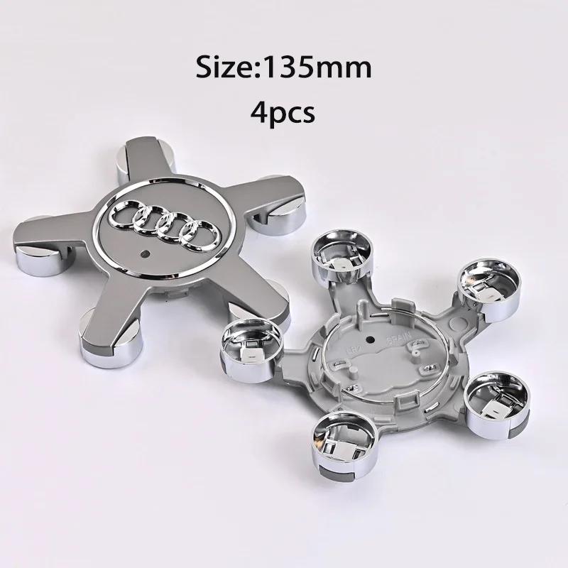 Hub Caps Hot For Audi 4pcs 60mm 61mm 68mm 69mm Audi Hub Caps Car Wheel Center Caps For Audi A1 A2 A3 A4 A5 A6 A7 A8 S3 S6 Q3