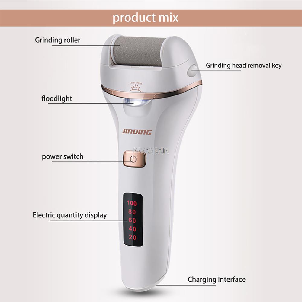 Electric Sawing Foot File USB Charging Feet Pedicure Machine Digital Display Foot care Tool Dead Skin Roller Electric Foot File