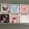 2026 Mini Desk Calendars Cute Butterfly Horse Design Paper Monthly Planner Daily Office & Personal Planning Cute Desk Decor