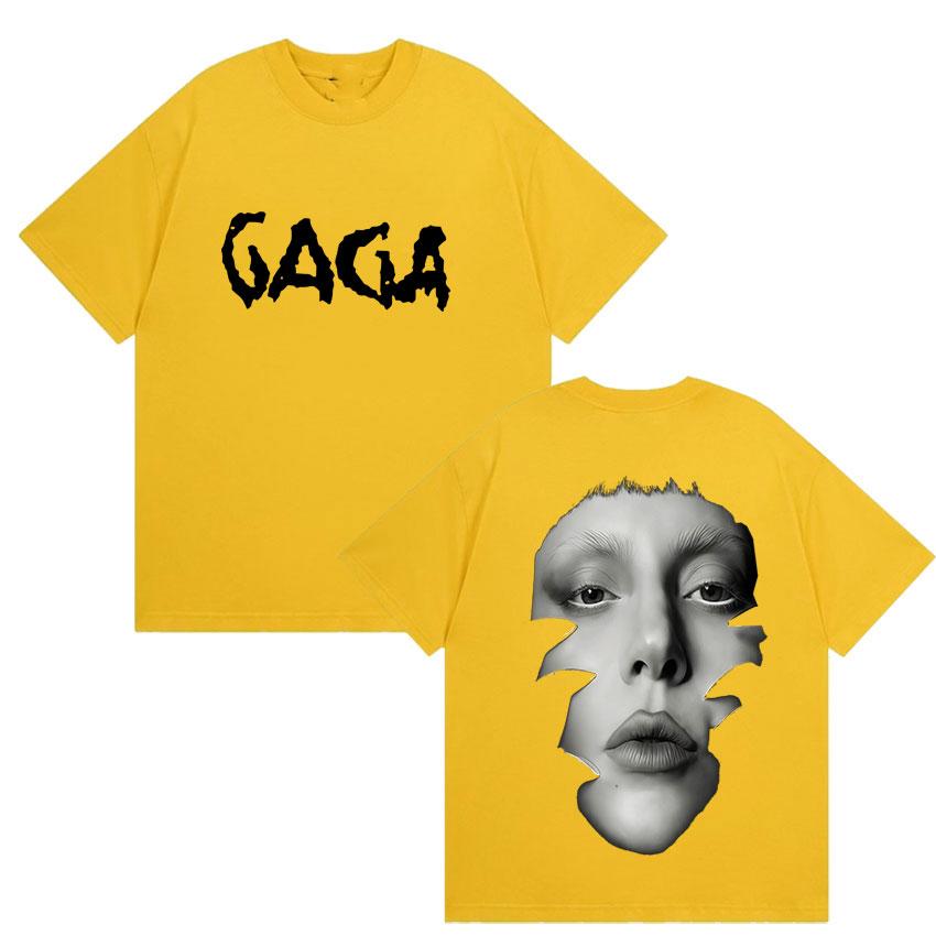 Lady Gaga The Mayhem Ball Tour 2025 Graphic T-Shirts Unisex Women Casual 100% Cotton Short Sleeve T Shirt Hip Hop Clothing T-shirt