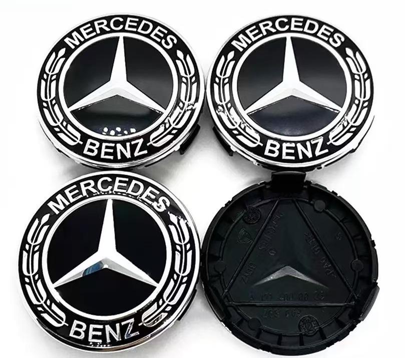 CJXO1 4pcs 75mm car wheel hub center cover replacement cover modification parts suitable for Mercedes Benz C200 C260 E260 E300L W210