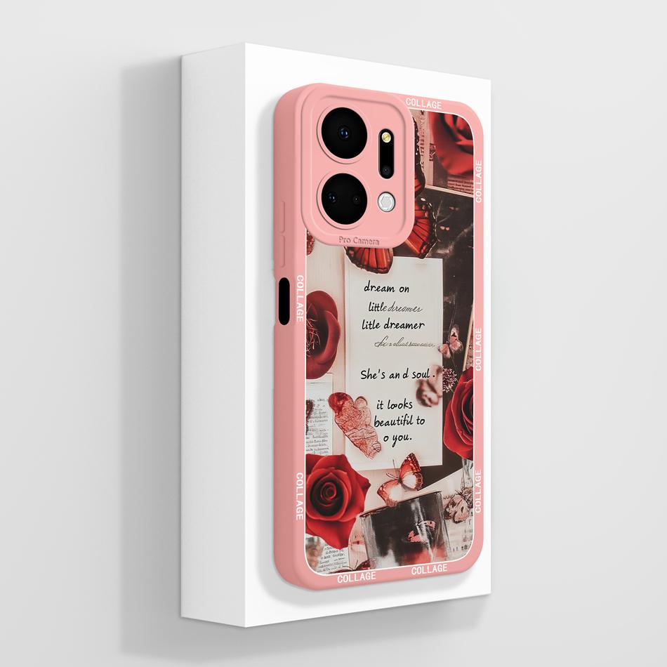 Für Honor X7 X7A X7C X7D X70 Hülle Anime Faule Katze Funda Für Honor X 7 Weiche Flüssigsilikon Handy-Rückseite Vollschutzhülle