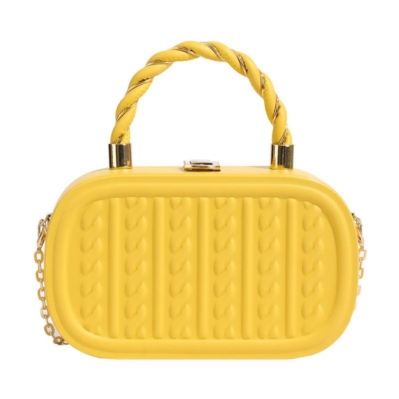 

Embossed Fashion Chain Box Bag 2025 New Style Simple Western-style Handbag One-shoulder Cross-body Trendy one size жёлтый