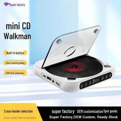 Portable Bluetooth CD Player with Speaker: Compact Walkman for Students
