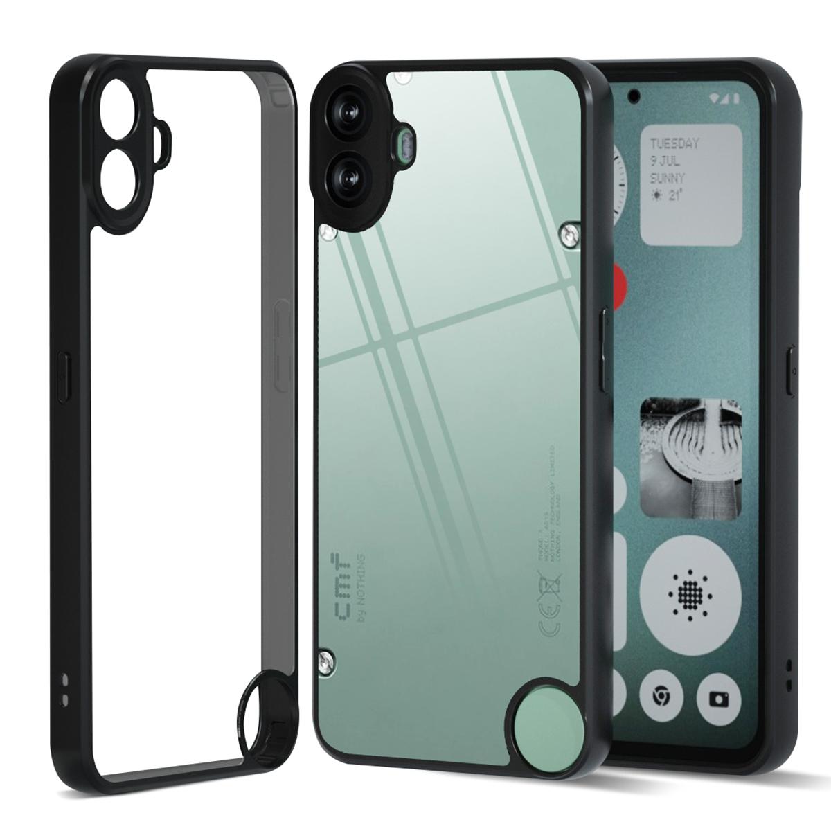 

IBMRS For Nothing CMF Phone 1 Case TPU+PC Anti-Scratch Phone Cover Transparent Black