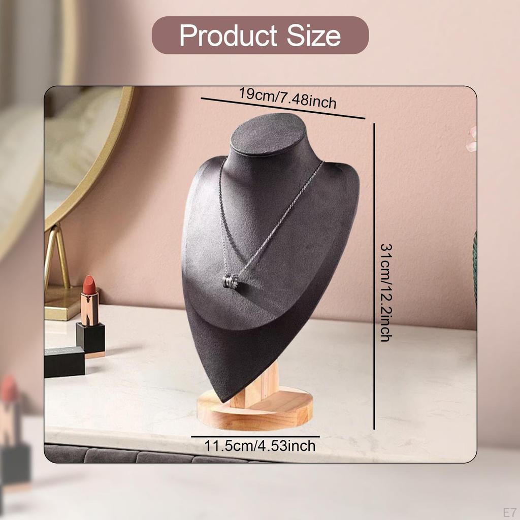 Chain Jewelry Bust Organizer Necklace Display Stand Vendors for Personal Vanity Showroom