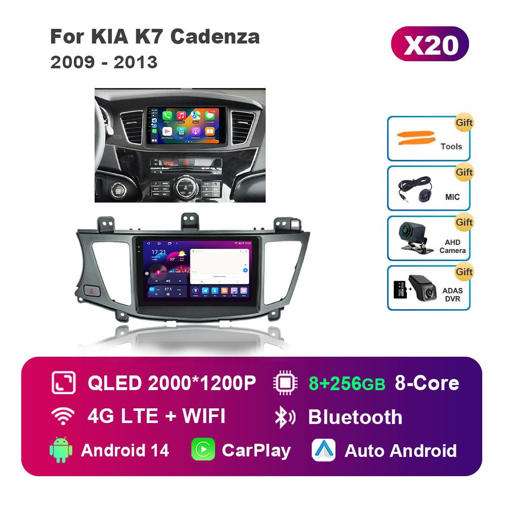 Android 14 Intelligent System Car Video Multimedia Player for KlA K7 Cadenza 2009 - 2013 GPS DSP Stereo WiFi BT 4G Auto Tools