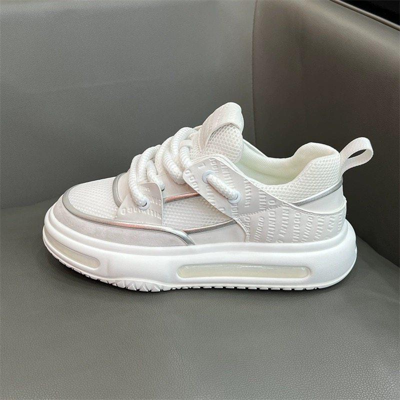 Autumn new mesh comfortable breathable dad shoes air cushion soft sole casual bread ok 38 белый
