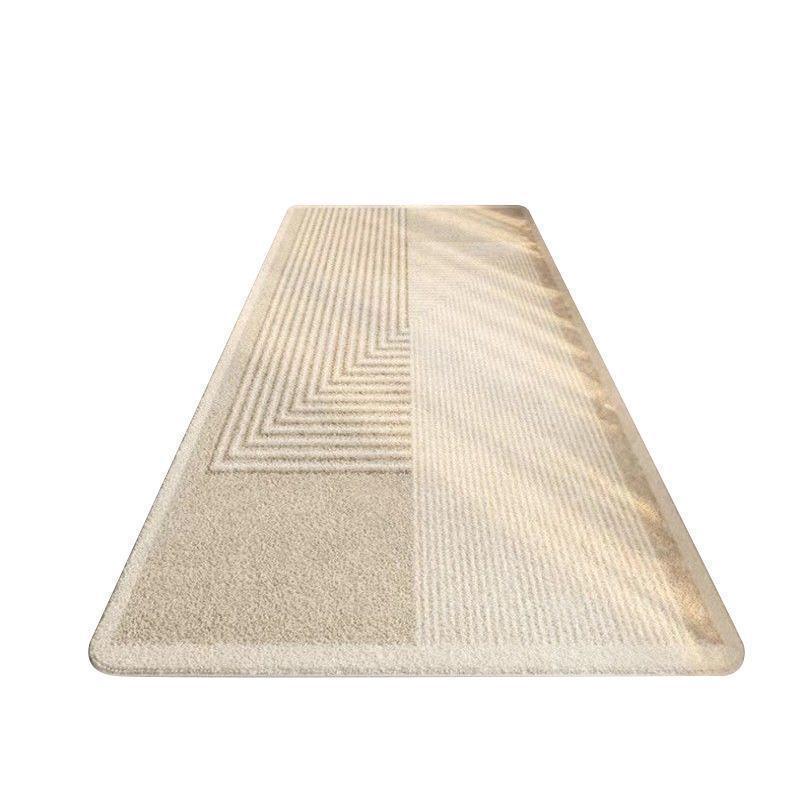Washable Cream Wabi-Sabi Living Room Floor Mat - Irregular Style