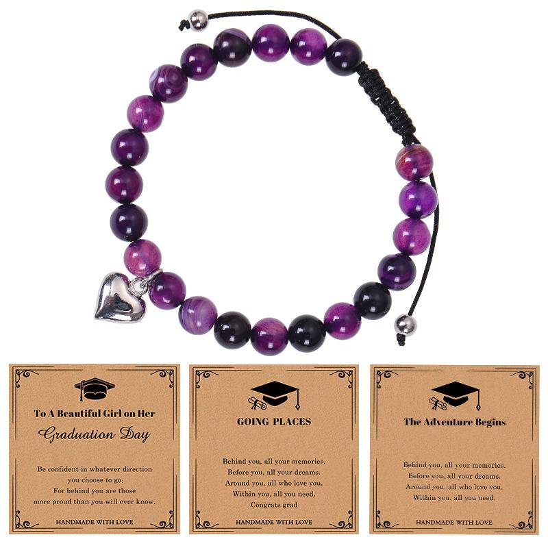 JYL TS Bracelet Graduation  Butterfly Pendant Beaded Symbolizes Transformation & Joy
