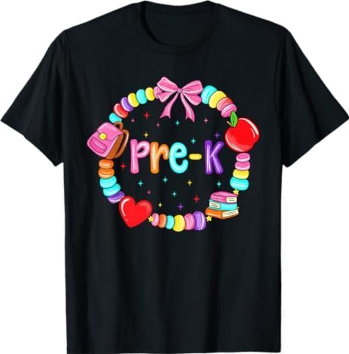 Pre K for Girls Preschool Teacher Back to School T-Shirt
