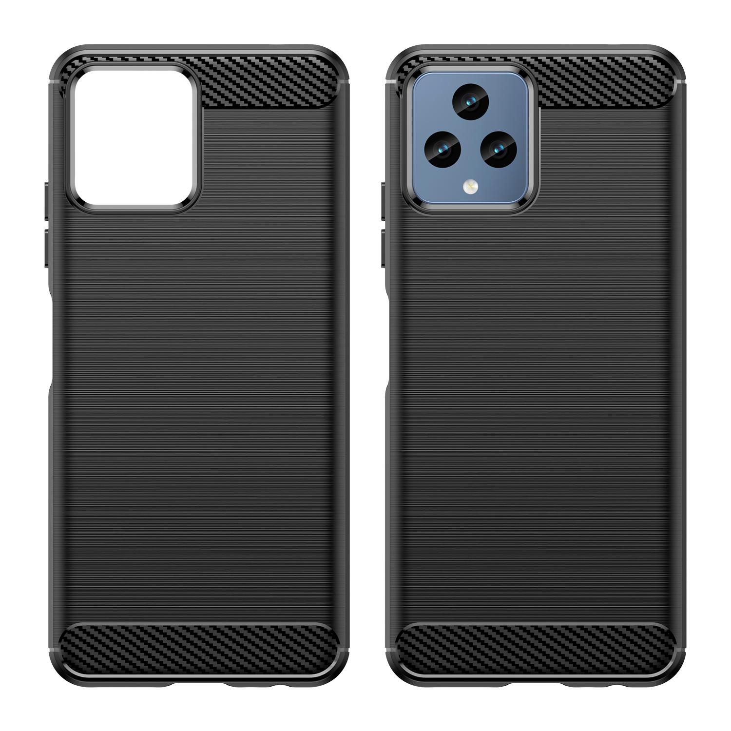 

For T-Mobile T Phone 5G/REVVL 6 5G/REVVL 6x 5G Case Soft TPU Carbon Fiber Texture Phone Cover Black