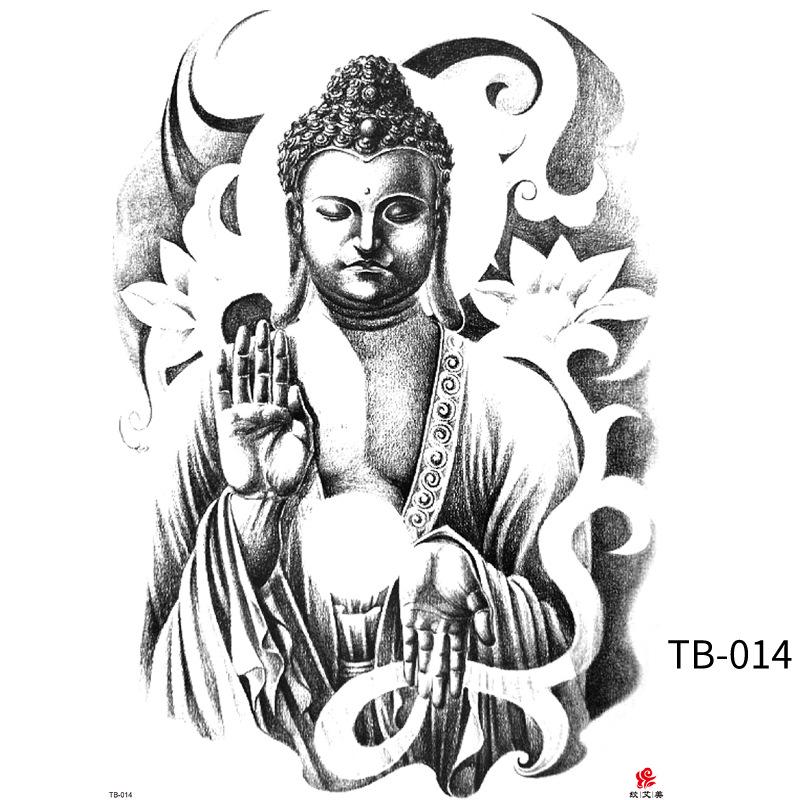 Domineering Waterproof Cross-border Tattoo Sticker: Full/Half Arm & Back Designs 48x32 cm