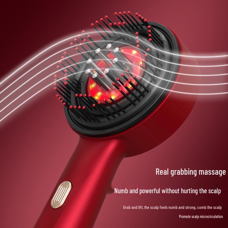 Red Light Laser Hair Growth Massage Comb with Micro-current EMS Vibration