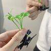 Bean Sprout Hairpin Set Cute Sweet Plastic Hair Clips with Flower Butterfly Elements for Women Font Shaped Solid Color Hair Accessories, Suitable for