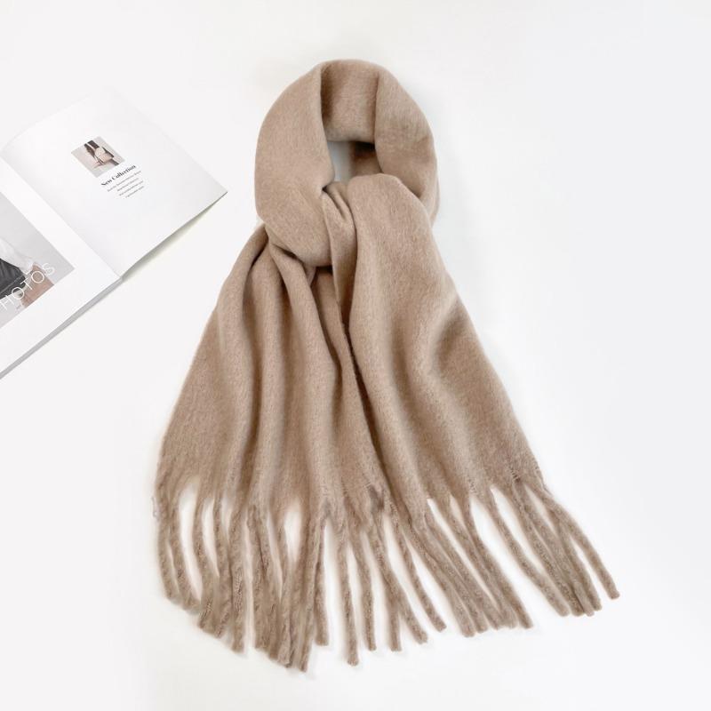 Solid Color Scarf Women's Winter New Imitation Cashmere Scarf Multi-color Warm Scarf Long Shawl