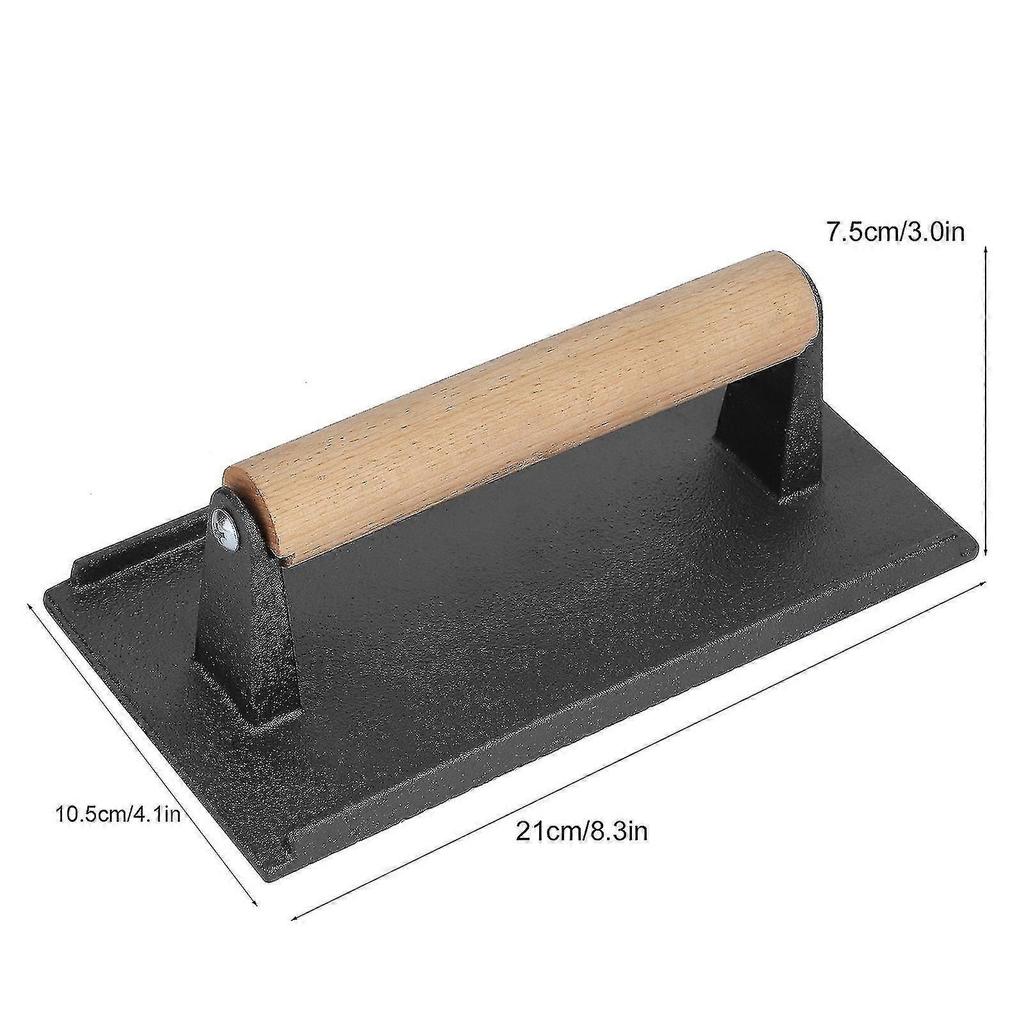 rectangle and round grill press for steak