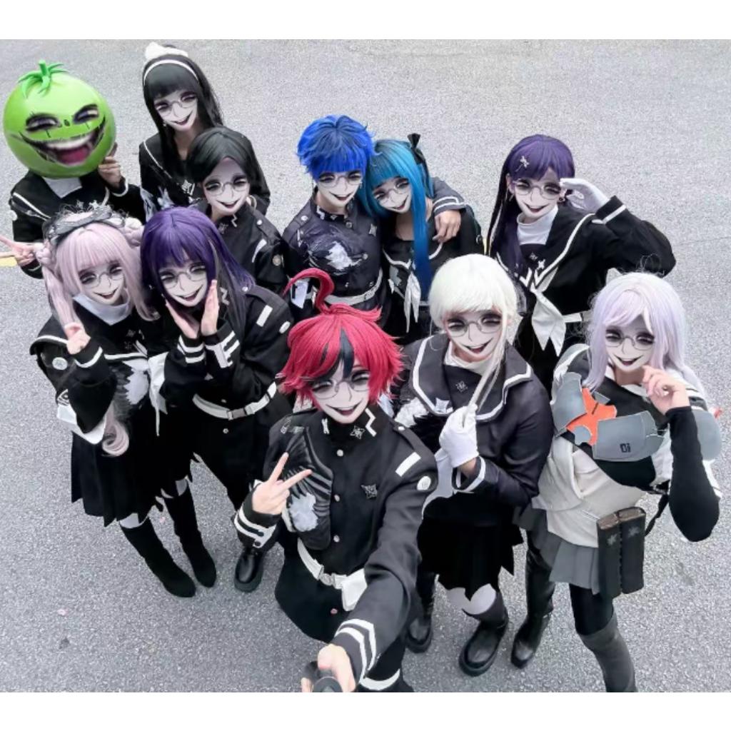 Tsukumo Kako Sizuhara Hiruko Damenmantel-Kleid-Set Cosplay Kostüm Anzug Die Hundert Cos Linie -Letzte Verteidigungsakademie Halloween Anzug