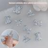 10Pcs Cute Bear Bow  For Nails Heart Shaped  3D Nail Art Charms Diy Manicure Decoration