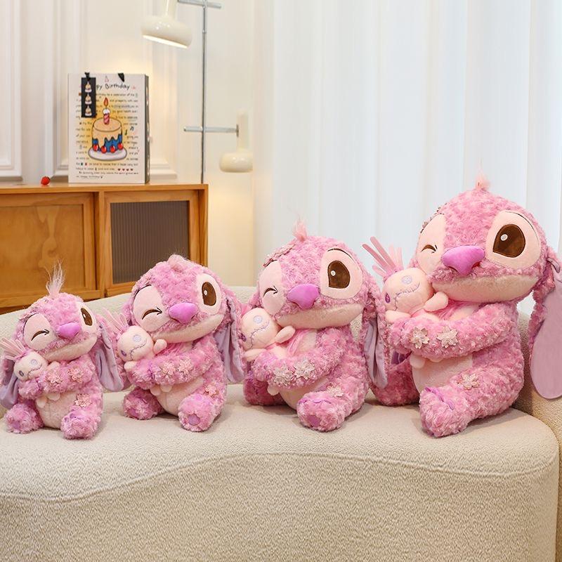 Stitch Sakura Limited Series Plush Toys Kawaii Sleep Companion Doll Soft Comfortable Home Cartoon Ornament Creative Gifts
