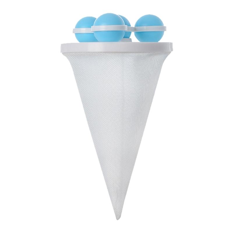 

Laundry Lint Trappers Nylon Mesh Washing Machine Filter Bag Efficient Pet Hair Catcher Universal Design Durable Reusable синий