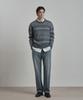 WORK ON BODY OFF Decor Semi-Overfit Fair Isle Knit [Blue]