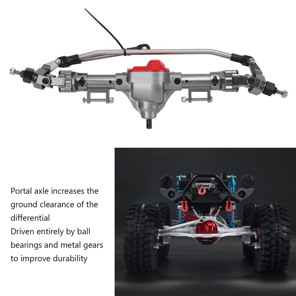 CNC Metal RC Car Front   Axle Set for   SCX10 1Celsius10 RC Crawler Car Accessory