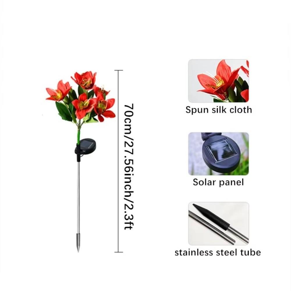 Orchid Design Solar Orchid Ground Light LED Light Holiday Garden Lamp Wedding Party