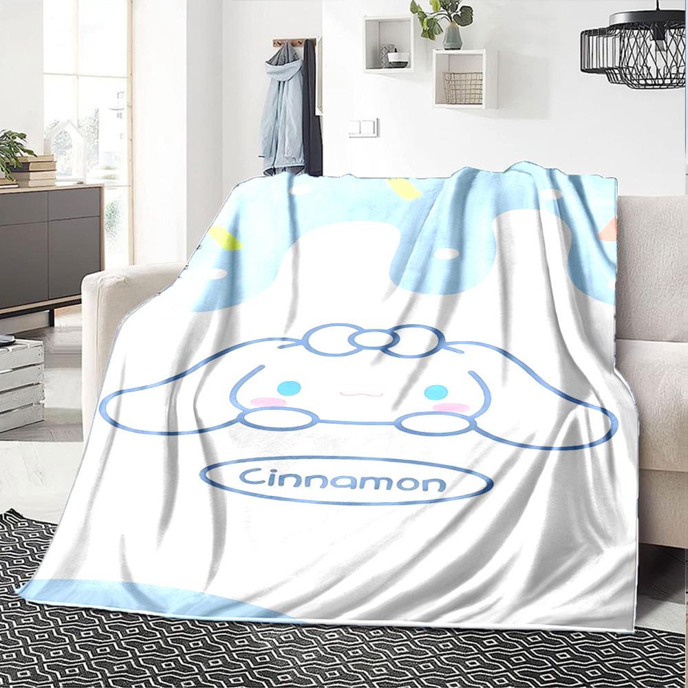 1pc Cinnamon Name Blanket Lightweight Flannel Throw for Sofa Bed Travel Camping Livingroom Office Couch Chair
