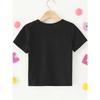 European Size Girls Heart Print Mother and Child T-Shirt Fashionable Versatile and Comfortable