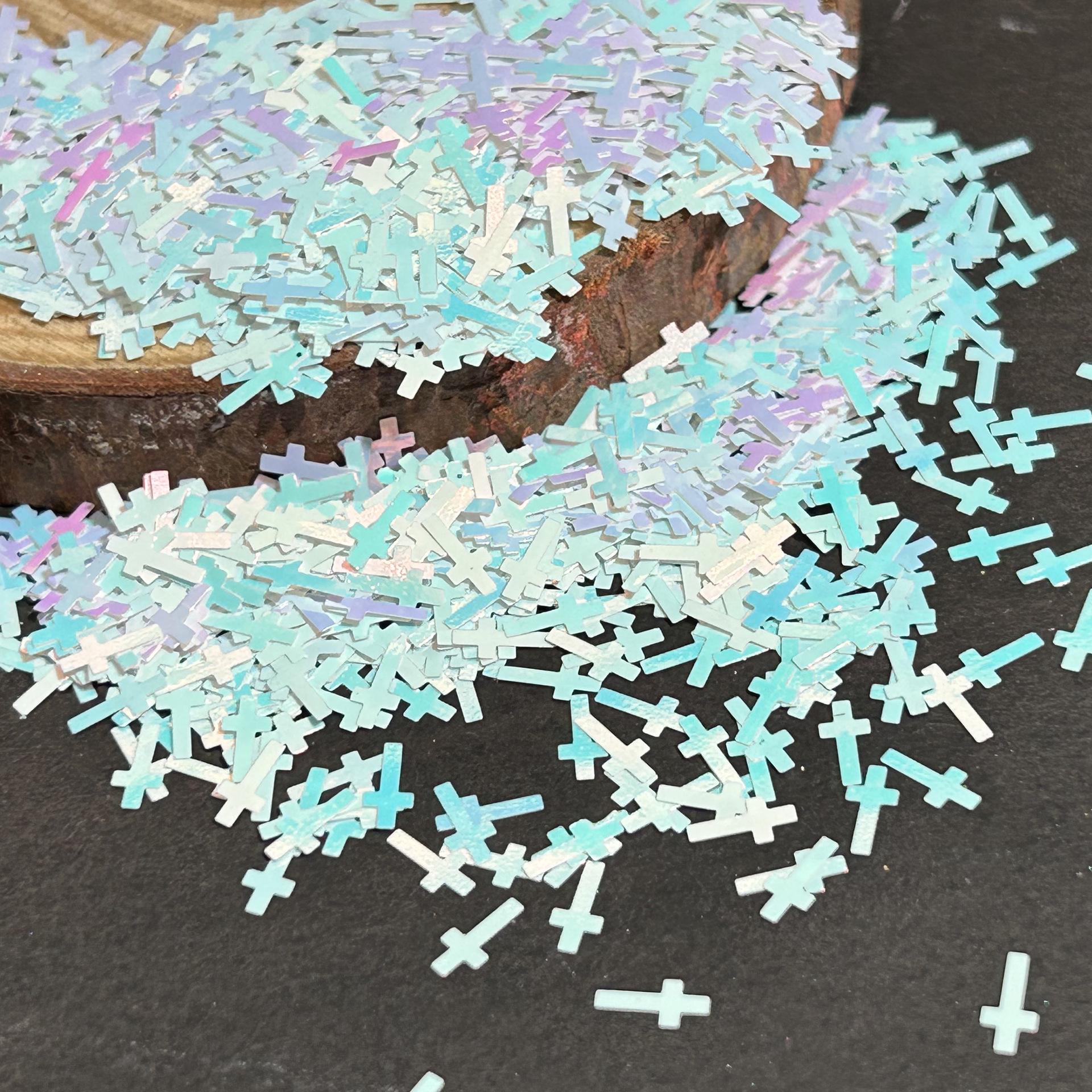 

Нерегулярные пайетки для нейл-арта в виде крестиков - ПЭТ глиттер для DIY украшений чехла для телефона