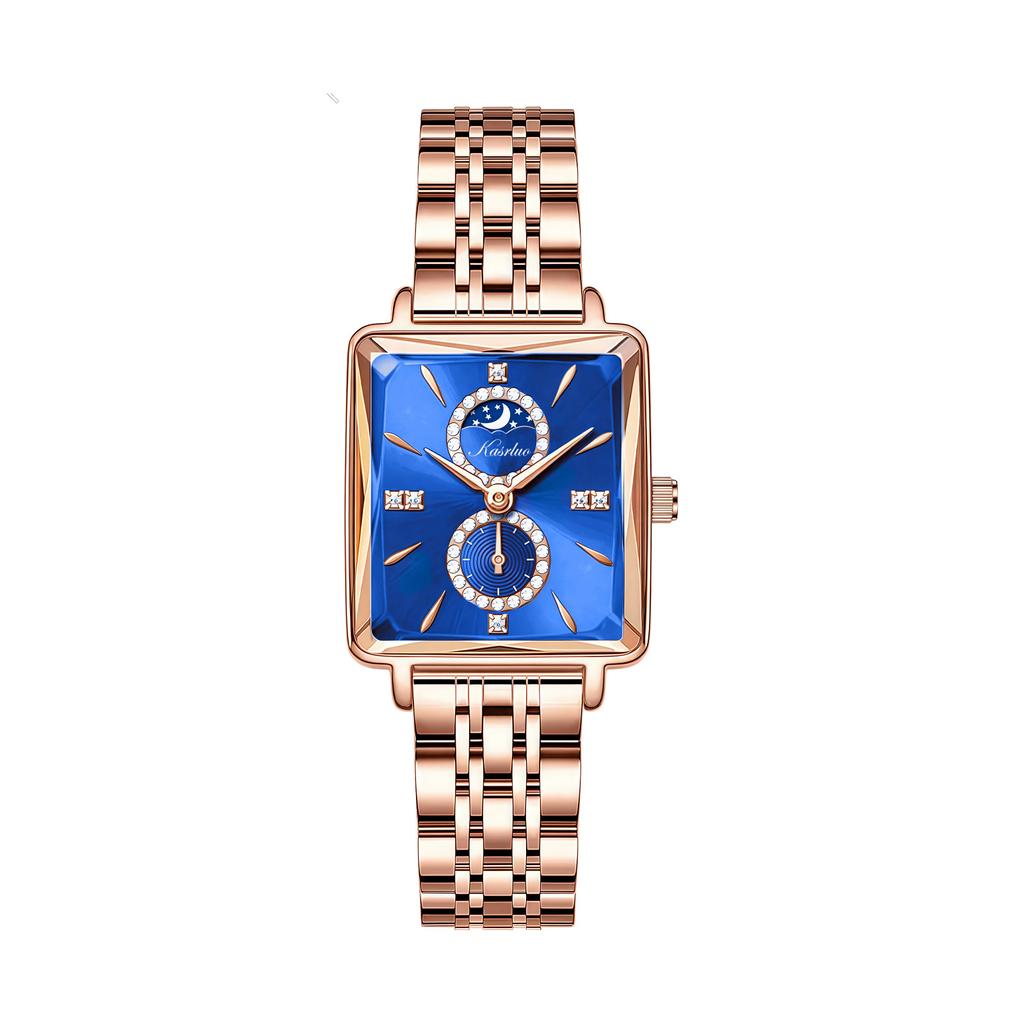 Kleine quadratische Uhr Damen Uhr Nische Leichter Luxus Quadratisch Wasserdicht Mode Vielseitiger Wind Fortschrittliches Gefühl Quarz Uhr