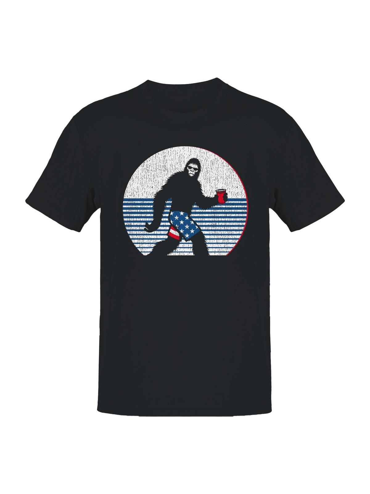 USA Bigfoot Mens T-shirt S
