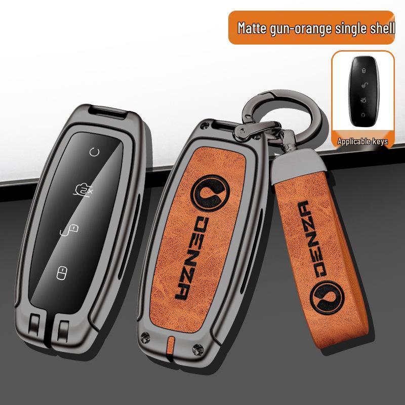Denza D9 Key Case: Metal Leather Key Shell for Men & Women