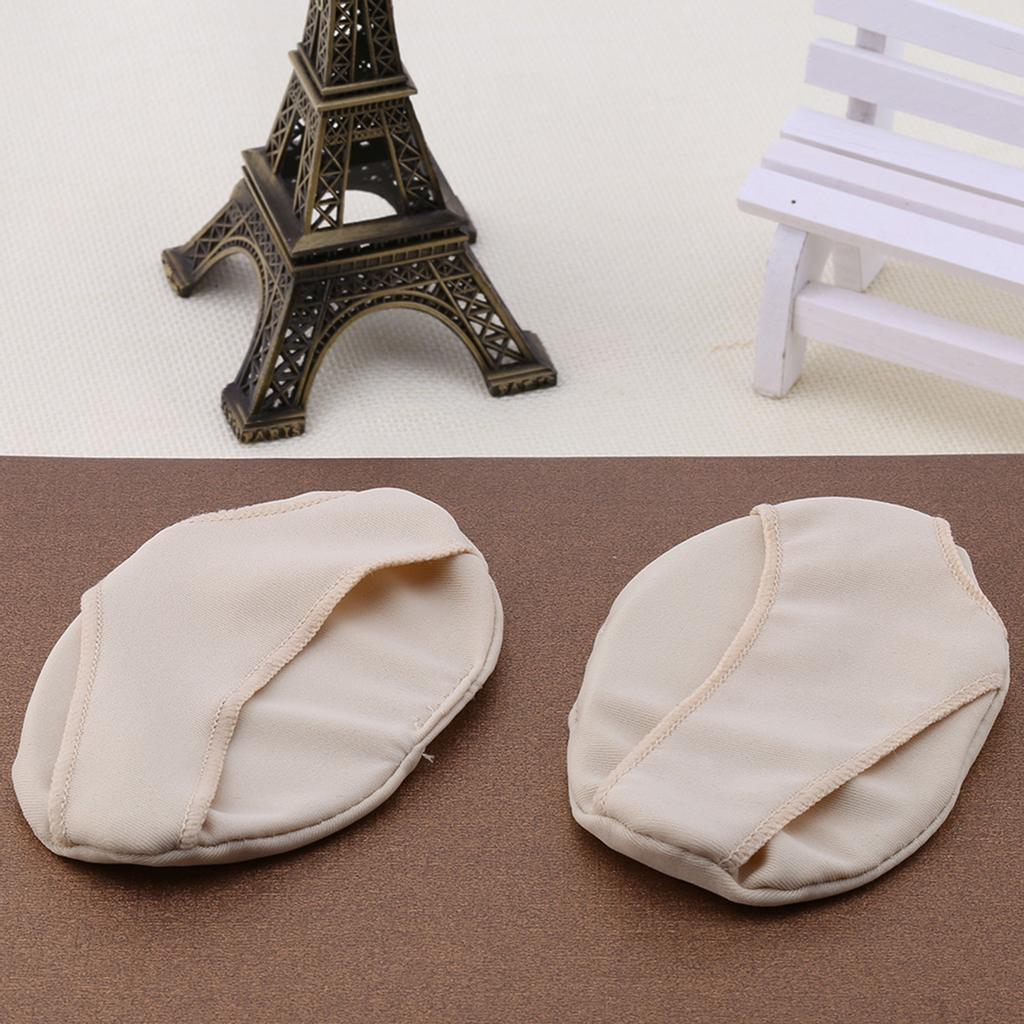 1 Pair Fabric Ball of Foot Gel Pads Cushion Metatarsal Forefoot Support Insoles