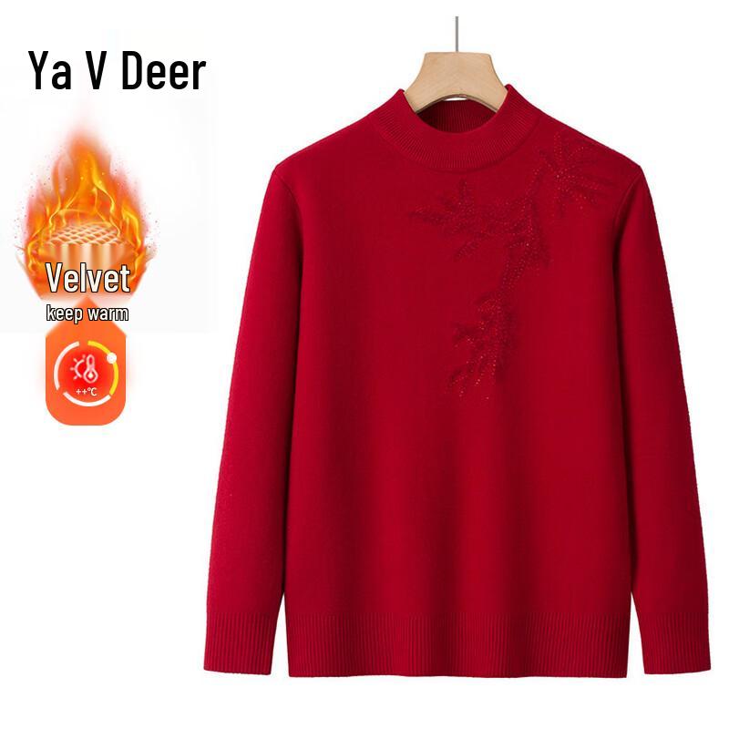 

Yalu Women s Fleece-Lined Knit Sweater 2XL