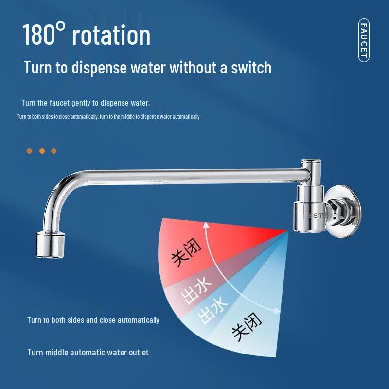 Qiao Xiuyiao Wall-Mounted Copper Kitchen Faucet