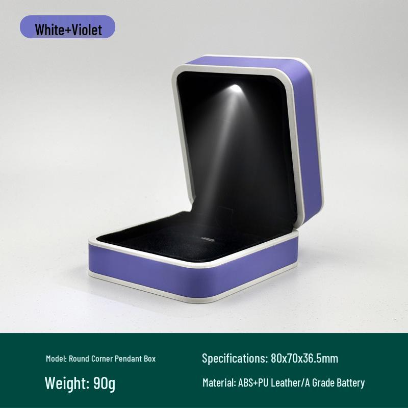 Creative LED Light Jewelry Ring Box with Illuminated Display