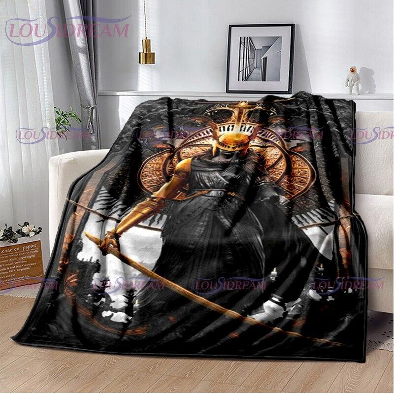 Personalized Elden Ring Blanket The Tarnished Print Flannel Blanket Ranni Soft Warm for Beds Throw Sofa Cover Bedspread