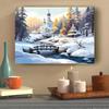 Rahmen Diy Malen Nach Zahlen Winter Bild Schneewald Für Diy Geschenk Erwachsene Kits Landschaft Moderne Wandkunst Bild 40x50 cm